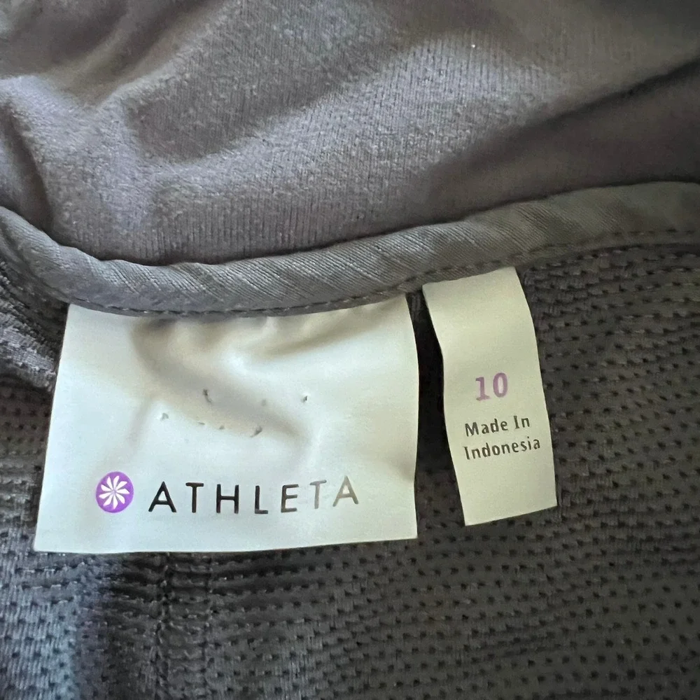 Athleta Trekkie Cargo Nylon Skort Women's 10 Gray Stretch Hiking Tennis Pockets‎